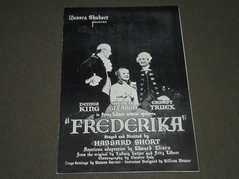 1937-1938 FREDERIKA BROADWAY PROGRAM - DENNIS KING - HELEN GLEASON - J 2398