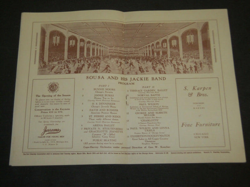 1918 FIRST ANNUAL ICE CARNIVAL AND DANCE PROGRAM - FORT SHERIDAN - J 3535