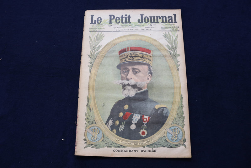 1916 JUL 23 LE PETIT JOURNAL SUPPLEMENT ILLUSTRE MAGAZINE - DE VILLARET- NP 8774