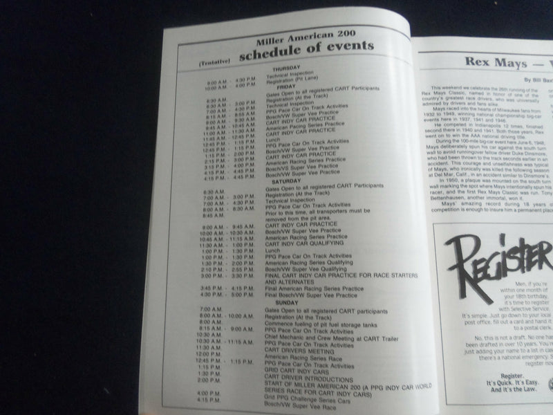 1974 JUNE 30 SCHAEFER 500 AT POCONO RACING PROGRAM - SP 3990G