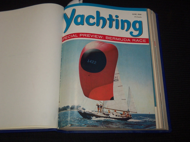 1968 MAY-AUGUST YACHTING MAGAZINE BOUND VOLUME - GREAT COVERS - ADS - KD 944L