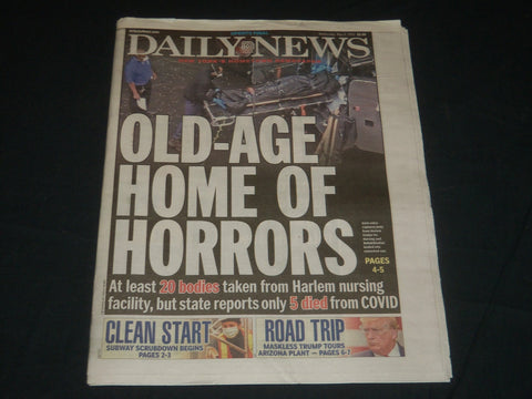 2020 MAY 6 NEW YORK DAILY NEWS NEWSPAPER - OLD-AGE HOME OF HORRORS