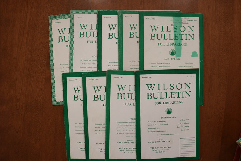 1927-1939 THE WILSON BULLETIN LIBRARIAN MAGAZINE - LOT OF 54 - O 3928
