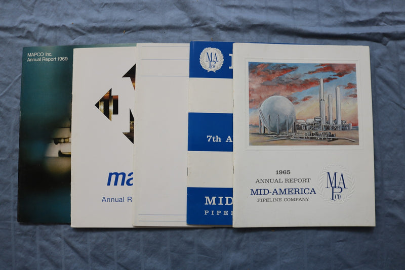 1965-1969 MID-ATLANTIC PIPELINE COMPANY (MAPCO) ANNUAL REPORTS-LOT OF 5 - K 3216
