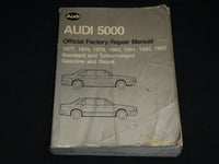 1983 AUDI 5000 FACTORY REPAIR MANUAL 1977-1983 - STANDARD & TURBOCHARGED- R 720D