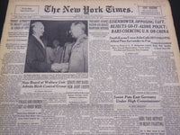 1953 MAY 29 NEW YORK TIMES - EISENHOWER OPPOSES TAFT ON GO ITALINE - NT 4482
