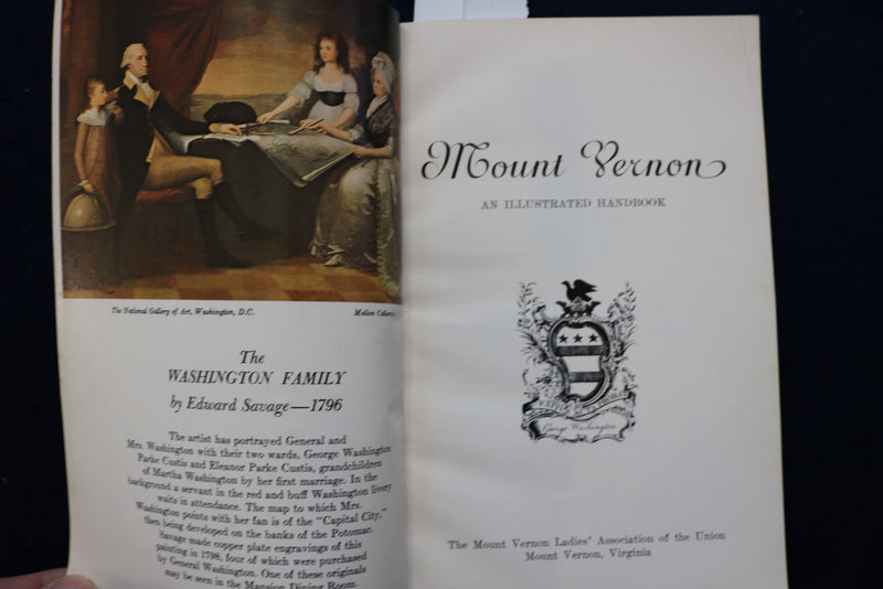 1953 & 1967 MOUNT VERNON - AN ILLUSTRATED HANDBOOK -SOFTCOVER - LOT OF 2- K 1343