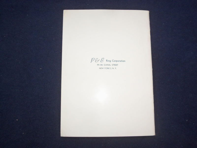 1959 P&B RING CORPORATION CATALOG - PRECIOUS JEWELRY OF ENDURING BEAUTY - J 9335