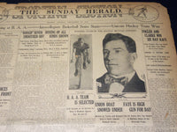 1911 THE BOSTON HERALD SUNDAY SPORTING SECTIONS LOT OF 11 - NICE PHOTOS - UP 97