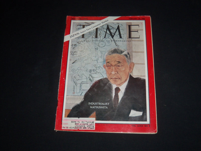 1962 FEBRUARY 23 TIME MAGAZINE - INDUSTRIALIST KONOSUKE MATSUSHITA - T 1836