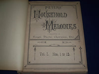 1875 PETER'S HOUSEHOLD MELODIES VOL NO. 1 ISSUES 1-12 - MUSIC SCORES - KD 2373