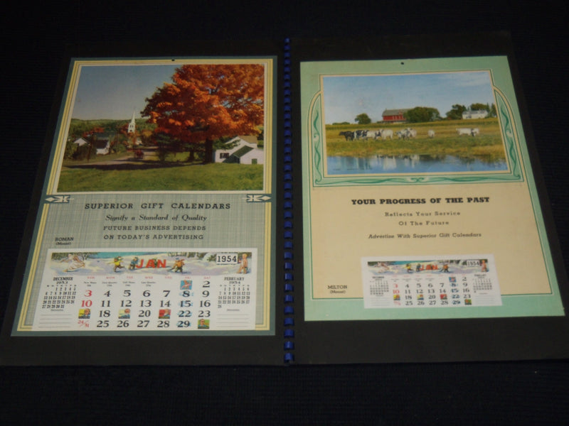 1954 SUPERIOR GIFT LINE SEMI-DELUXE CALENDARS - KD 3340F