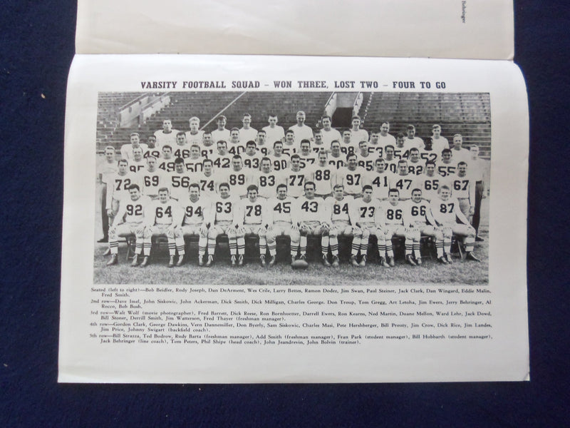 1951 OCTOBER 27 HIGH SCHOOL FOOTBALL PROGRAM - AKRON VS. WOOSTER - J 8450