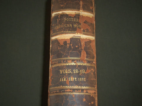1882 JAN-SEPT POTTER'S AMERICAN MONTHLY MAGAZINE VOLUME - LONGFELLOW - KD 4630