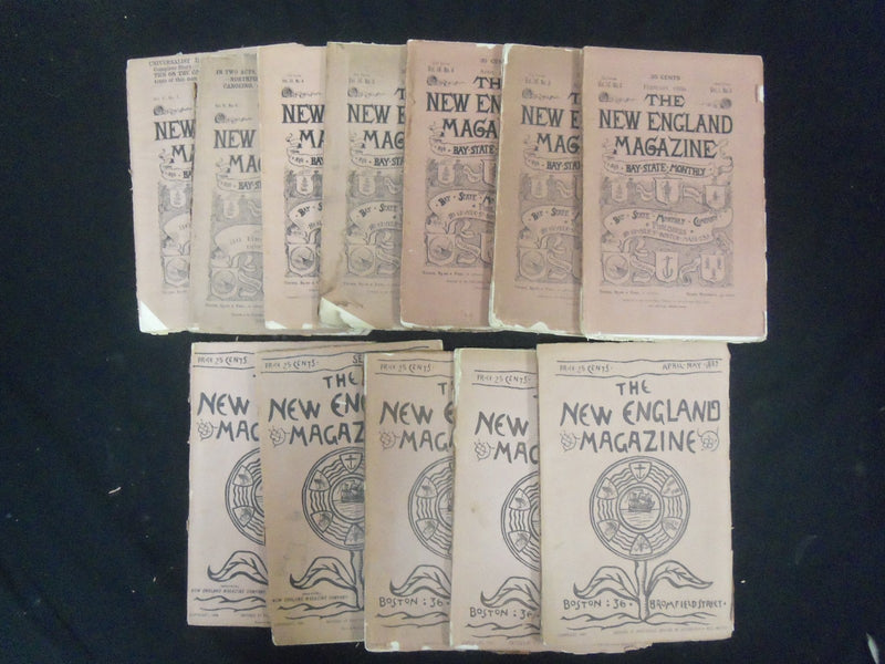 1886-1888 NEW ENGLAND MAGAZINE LOT OF 12 - NICE ILLUSTRATIONS & ADS - WR 1265