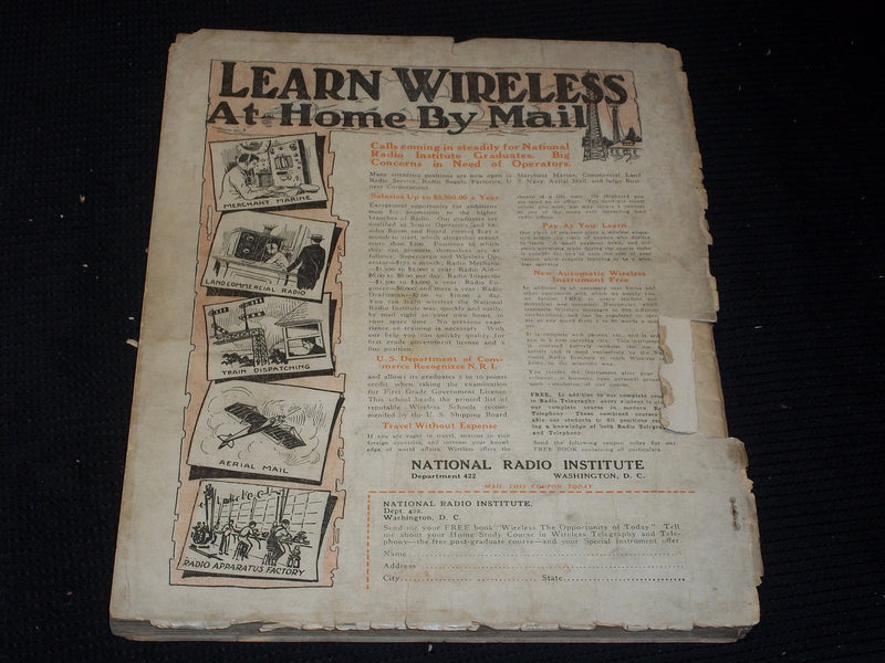 1925 NOVEMBER RADIO NEWS MAGAZINE - MUSI-DINE FRONT COVER - E 5204