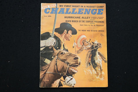 1958 MAY CHALLENGE FOR MEN MAGAZINE - HURRICAN ALLEY COVER - SP 4182A