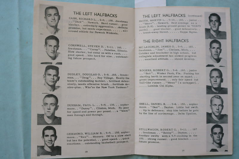 1956 SEP 29 DENISON UNIVERSITY VS. MT. UNION COLLEGE FOOTBALL PROGRAM - K 3316