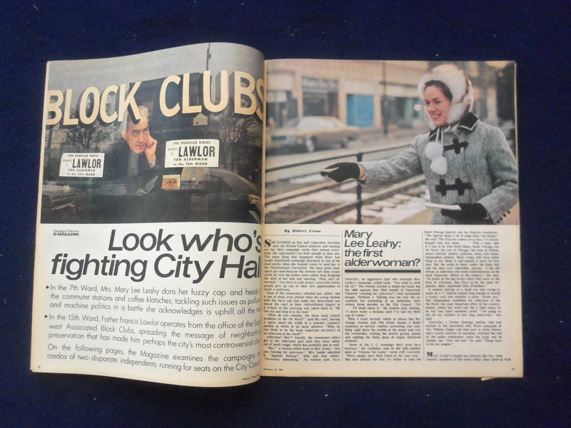 1971 FEBRUARY 21 CHICAGO TRIBUNE MAGAZINE SECTION - MARY LEE LEAHY - NP 6421