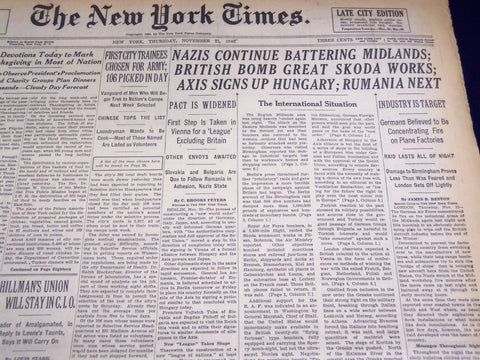 1940 NOV 21 NEW YORK TIMES - AXIS SIGN UP HUNGARY RUMANIA NEXT - NT 2521
