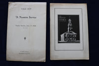 1905-1928 NEW HAVEN CHURCH PROGRAMS - LOT OF 10 - K 1542