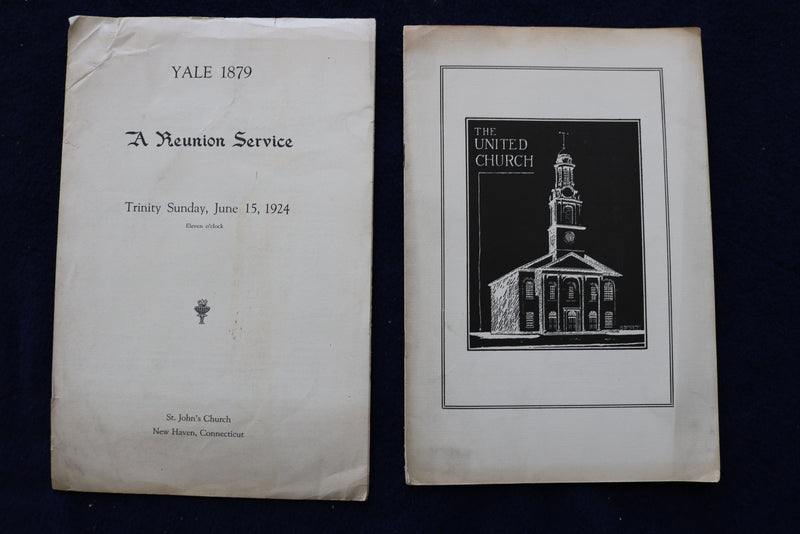 1905-1928 NEW HAVEN CHURCH PROGRAMS - LOT OF 10 - K 1542