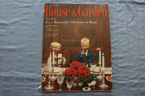 1955 DECEMBER HOUSE & GARDEN MAGAZINE - MEMORABLE CHRISTMAS AT HOME - E 9297