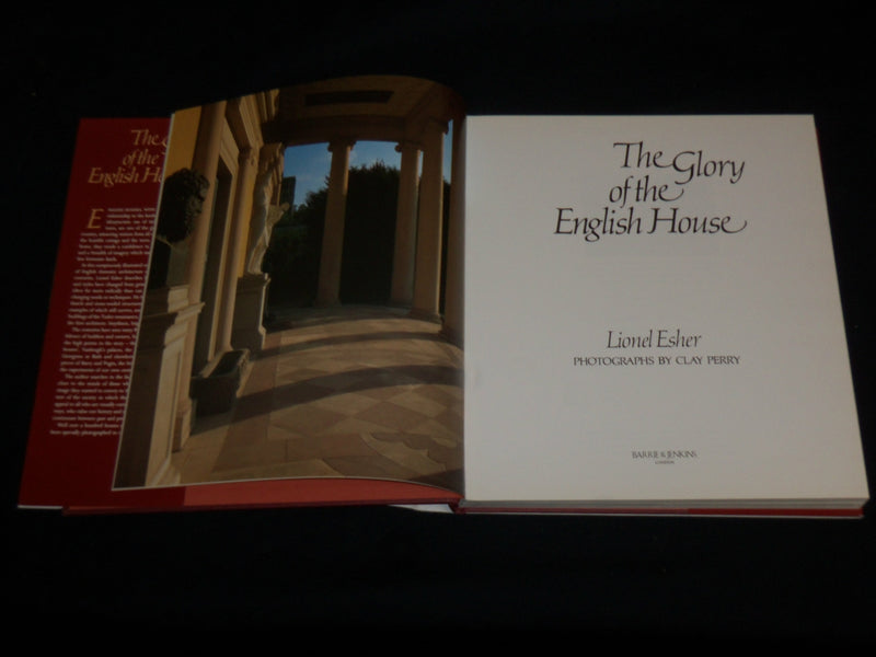 1991 THE GLORY OF THE ENGLISH HOUSE HARDCOVER BOOK BY LIONEL ESHER - R 702K