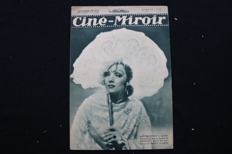 1935 MAY 3 CINE-MIROIR MAGAZINE - MARLENE DIETRICH COVER - E 25146