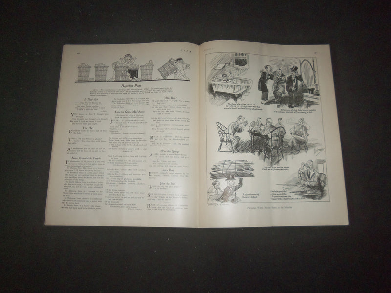 1921 MARCH 31 LIFE MAGAZINE - LOCAL SHOWERS - L 771T
