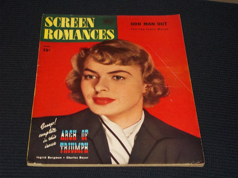 1947 JUNE SCREEN ROMANCES MAGAZINE - INGRID BERGMAN COVER - E 16593