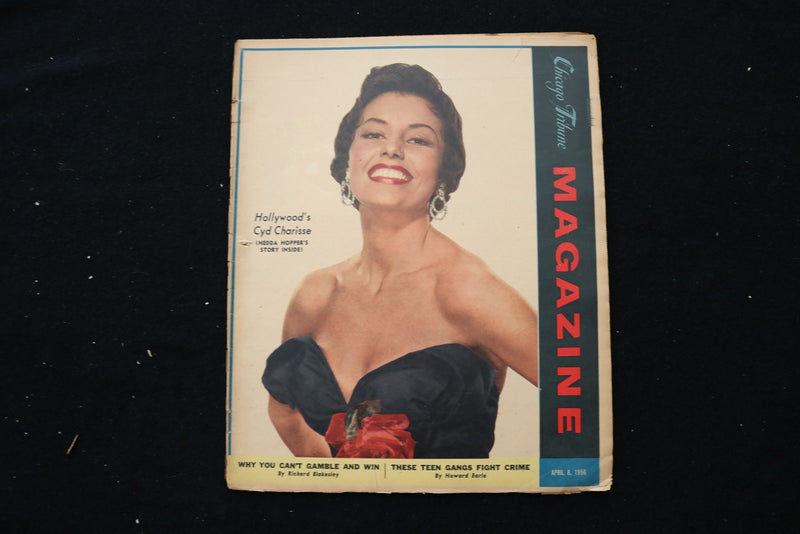 1956 APRIL 8 CHICAGO SUNDAY TRIBUNE MAGAZINE - CYD CHARISSE COVER - E 24980
