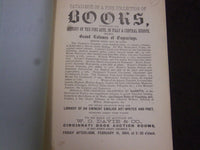1884 FEBRUARY 15 W. O. DAVIE & COMAPNY CATALOG OF BOOKS AUCTION - J 5212