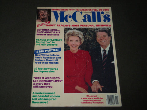 1985 NOVEMBER MCCALL'S MAGAZINE - NANCY & RONALD REAGAN COVER - B 2944
