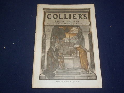 1903 APRIL 4 COLLIER'S MAGAZINE - GHOST STORY BY F. MARION CRAWFORD - ST 6665