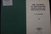 1926 THE COLORING OF PHOTOGRAPHS = SOFTCOVER BOOK BY N.H. DURHAM - K 1488