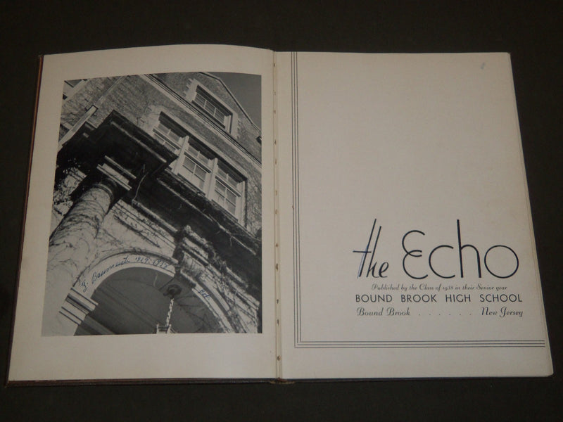 1938 THE ECHO BOUND BROOK HIGH SCHOOL YEARBOOK - NEW JERSEY - YB 420