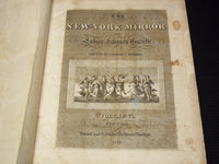 1828-1829 NEW YORK MIRROR AND LADIES GAZETTE BOUND VOLUME NO. 6 - KD 4675J