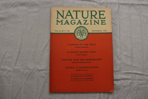 1934 DECEMBER NATURE MAGAZINE - F 255Q