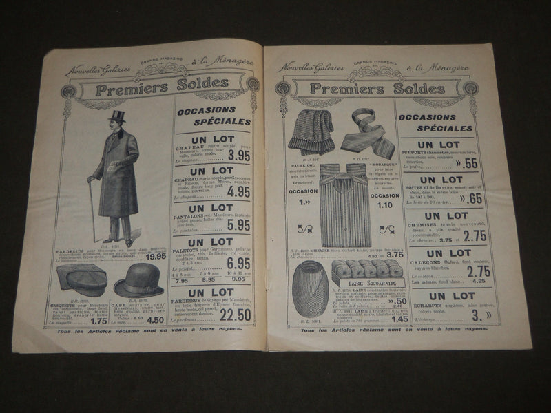 1911 NOVEMBER 23 NOUVELLES GALERIES À LA MÉNAGÈRE FRENCH CATALOGUE - FR 1129