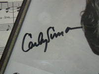 CARLY SIMON AUTOGRAPHED PHOTO - FRAMED - 17 1/2