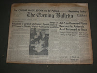 1956 FEB 9 PHILADELPHIA EVENING BULLETIN NEWSPAPER - CONNIE MACK DIED - NP 3157