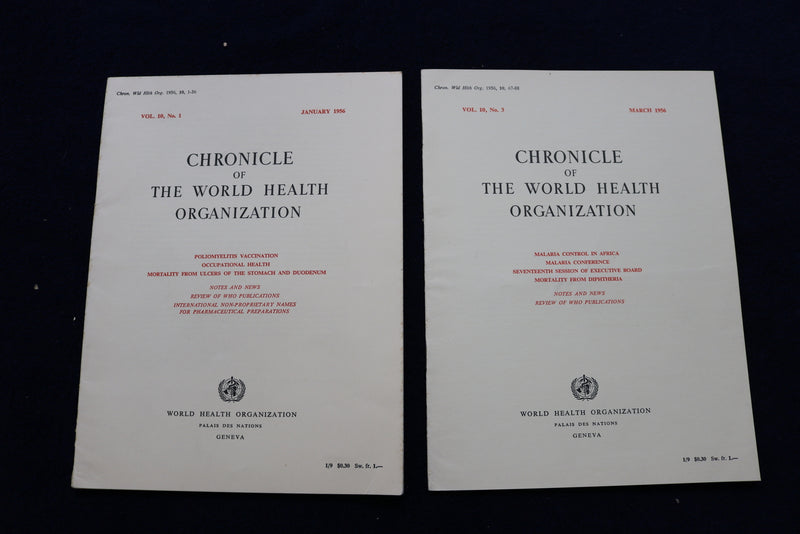 1955-1958 CHRONICLE OF THE WORLD HEALTH ORGANIZATION - LOT OF 15 - O 3360