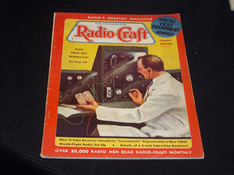 1938 OCTOBER RADIO-CRAFT MAGAZINE VERY NICE COVERS & ADS - E 413