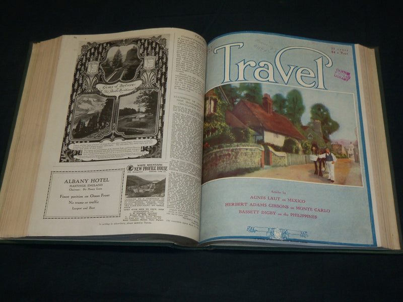 1919 NOV-1920 OCT TRAVEL MAGAZINE BOUND VOLUME - GREAT COVERS - KD 6005