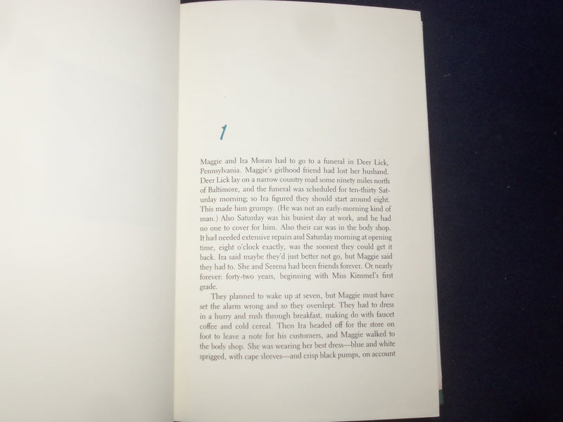 1988 BREATHING LESSONS HARDCOVER BOOK BY ANNE TYLER-SIGNED 1ST EDITION - KD 8987