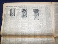 1945 APRIL 12 NEW YORK TIMES - U.S. NINTH AT ELBE 63 MILES FROM BERLIN - NP 6693