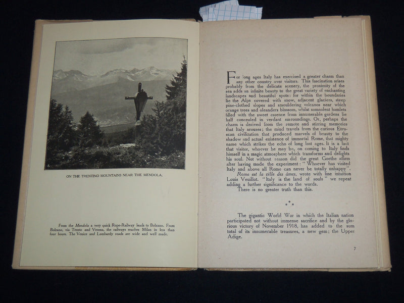 1920'S FROM ALPINE SNOWS TO VULCANO FIRES VOLUME BY AULUS GELLIUS - KD 4814R