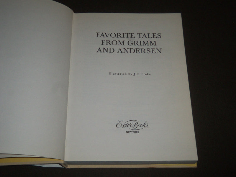 1984 FAVORITE TALES FROM GRIMM & ANDERSEN BOOK - JIRI TRNKA ILLUSTRATIONS- I 755