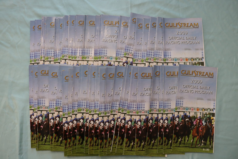 2009 GULF STREAM PARK HORSE RACING PROGRAMS - LOT OF 50 - VARIOUS DATES - O 3955